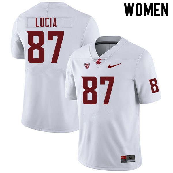 Women #87 Zion Lucia Washington Cougars College Football Jerseys Sale-White - Click Image to Close
